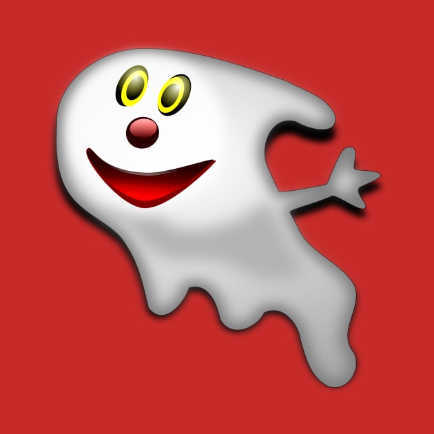 Ghost Halloween Creepy Face Scary Spooky Smiley by SWEIRKI
