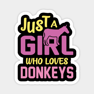 Girl Donkey Magnet