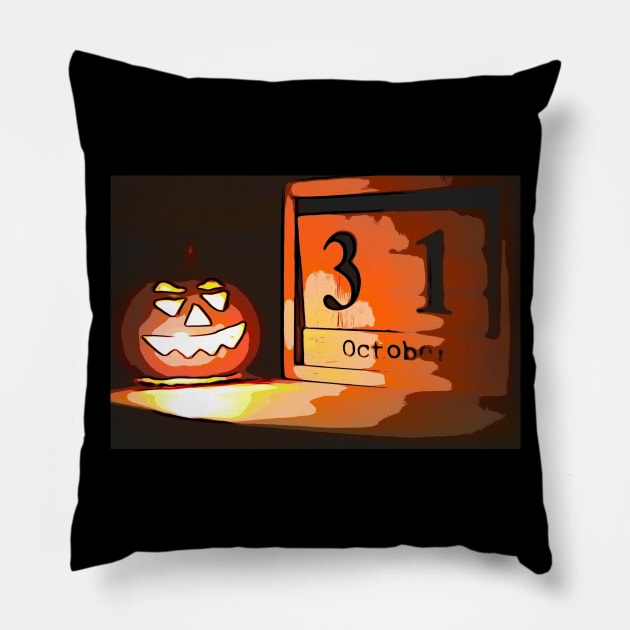 Oktober 31st Pillow by Art Enthusiast