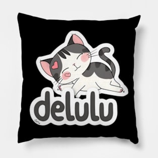 Delulu Cat Pillow