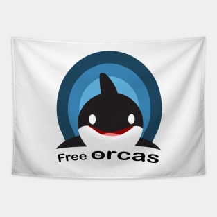 FREE THE ORCAS Shirt Freedom For Orcas Free Willy / Free Tilikum / Free Lolita / Free The Killer Whales t shirt Tapestry