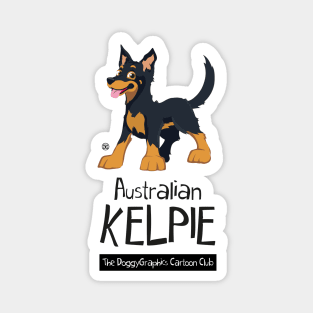 Cartoon Club Kelpie - Black Tan Magnet