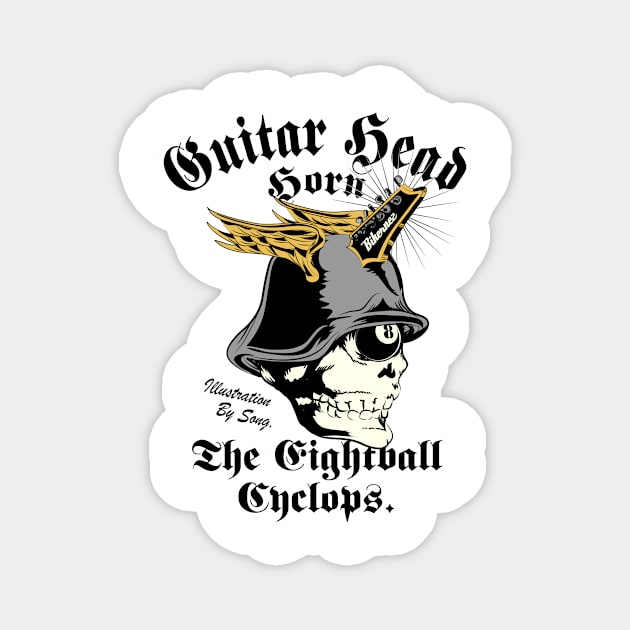 Guitar Head Horn Magnet by teikyou tshop