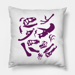 Dinosaur Bones (Purple) Pillow