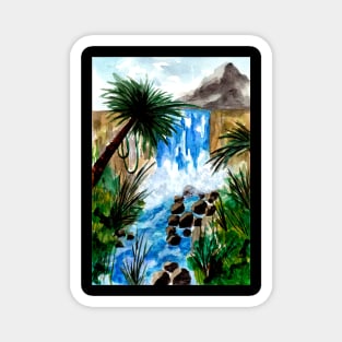 Tropical Waterfall Magnet