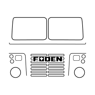 Foden S83 classic 1970s lorry black outline graphic T-Shirt