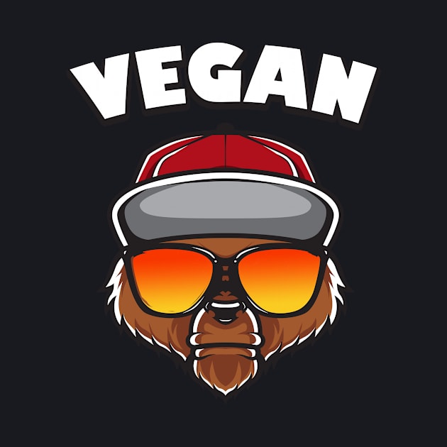 Vegan Hipster Grizzly Bear by Foxxy Merch