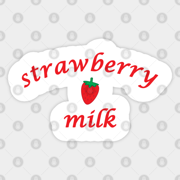 Strawberry Milk Kawaii Cute Strawberry Milk Sticker Teepublic Here you can find the best kawaii strawberry wallpapers uploaded by our community. strawberry milk kawaii cute