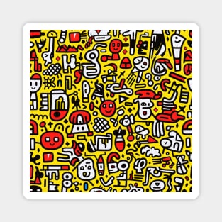 The Yellow Side of Doodles Magnet