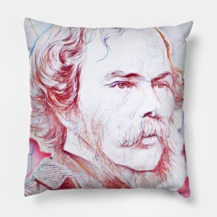 George Henry Lewes Portrait | George Henry Lewes Artwork | Line art Pillow