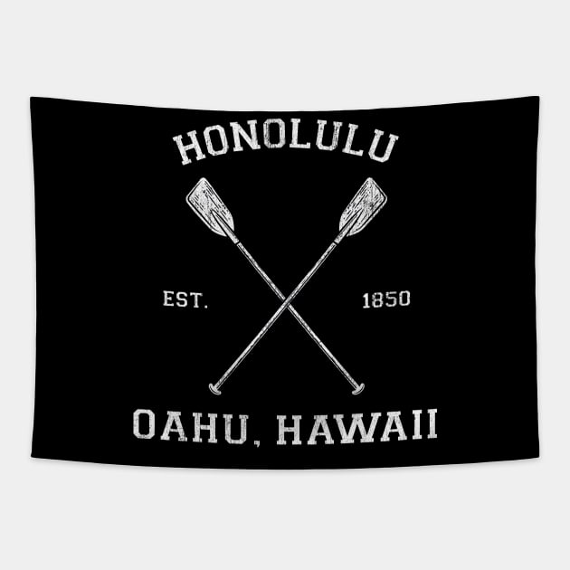 Honolulu Hawaii Vacation Tapestry by Vector Deluxe