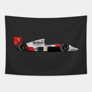 Ayrton Senna's McLaren Honda MP4/5 Illustration Tapestry