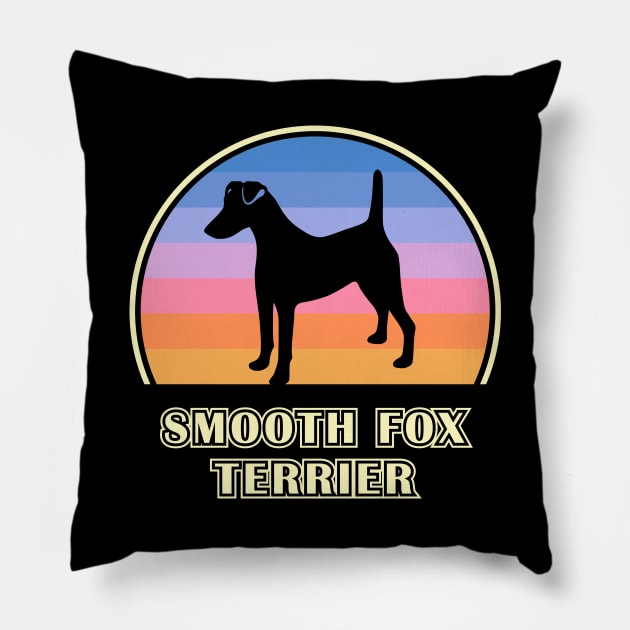 Smooth Fox Terrier Vintage Sunset Dog Pillow by millersye