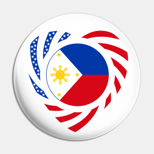 Filipino American Multinational Patriot Flag (Heart) Pin