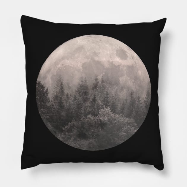 full moon forest Pillow by meganellyse
