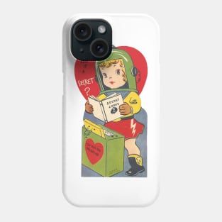 Valentine—Secret Code Space Girl Phone Case