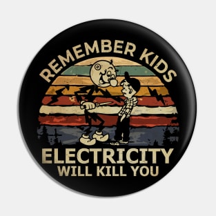 VINTAGE REMEMBER KIDS Pin