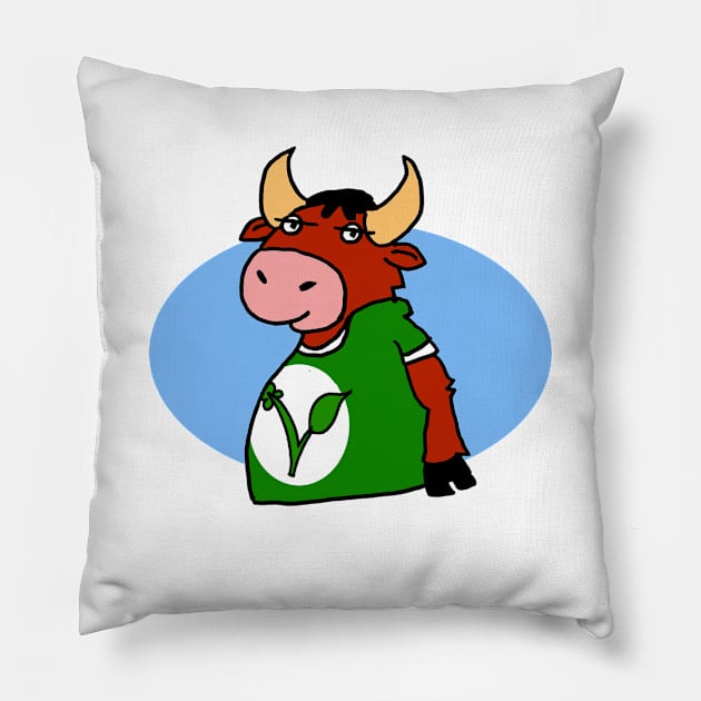 Vegan Bull Pillow by Cheeky Greetings