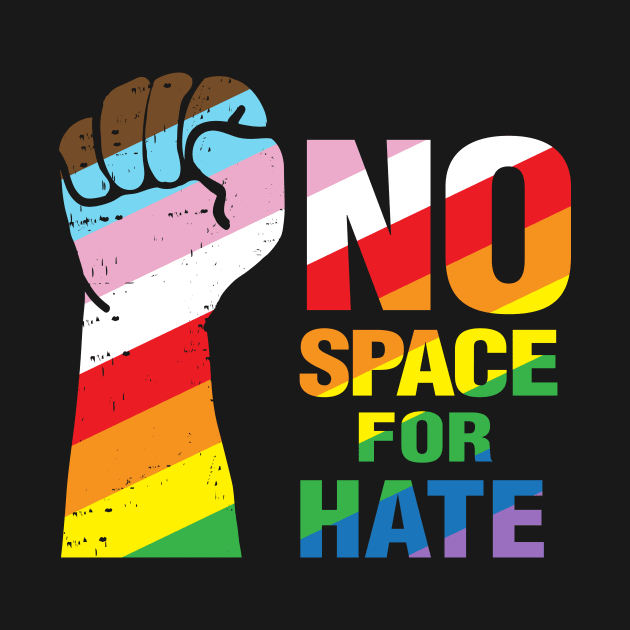 No Space for Hate Protest emblem by JDawnInk