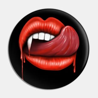 Vampire lips  vamp teeth Pin