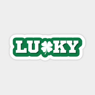 Lucky Clover St Patricks Day Tee | Lucky Clover Charm Magnet