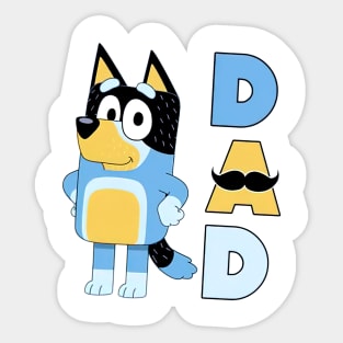 10pcs Bluey Inspired Stickers Dog Cartoon Bingo