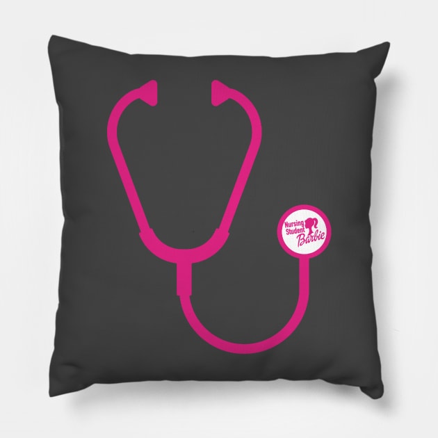 Nursing Student Barbie Stethoscope Pillow by AashviPatel