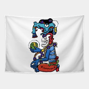 Mayan Death God Tapestry