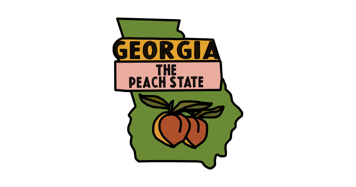Georgia Peach State - Vintage Georgia - Kids T-Shirt | TeePublic