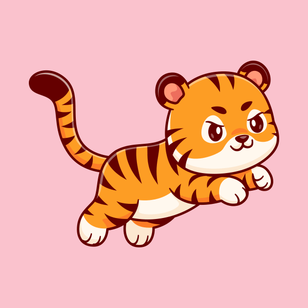 Cute Tiger Jumping Cartoon by Catalyst Labs