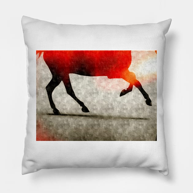 TROT; Horse as GRACEFUL DANCER Pillow by mister-john