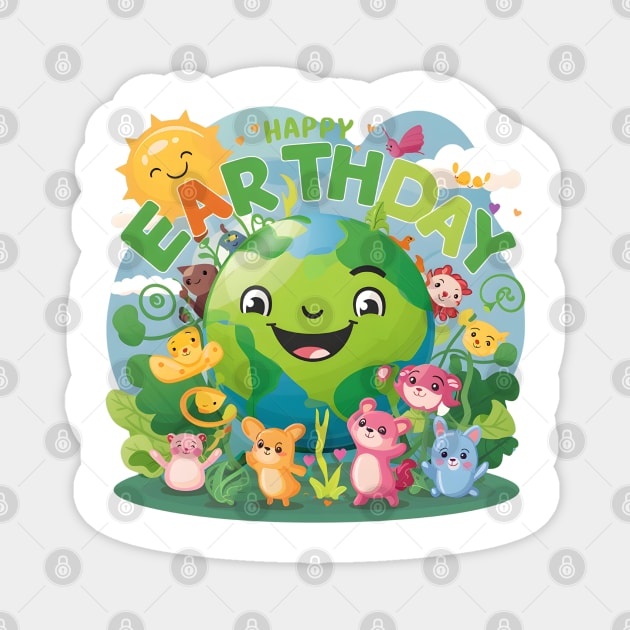 Happy Earthday Magnet by Inktopolis