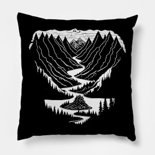 Mountains Rivers Pillow