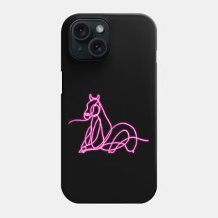 Running Neon Horse Phone Case