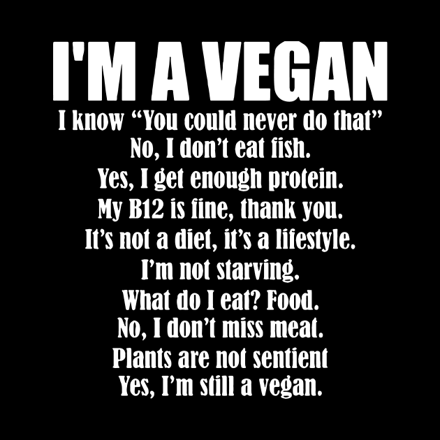 I'm a vegan by Thevegansociety