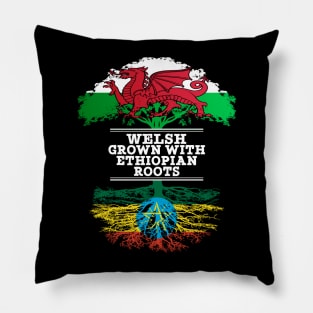 Welsh Grown With Ethiopian Roots - Gift for Ethiopian With Roots From Ethiopia Pillow