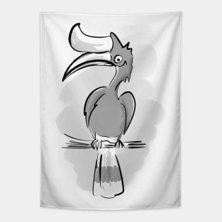 Rhino hornbill Tapestry