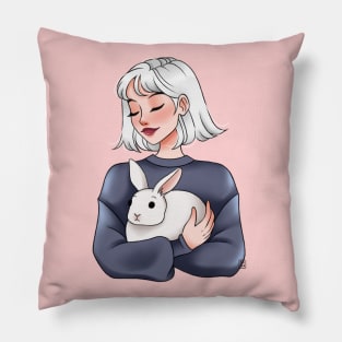 Pink Bunny Pillow