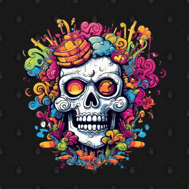 Skull art never looked so vibrant and alive by Pixel Poetry