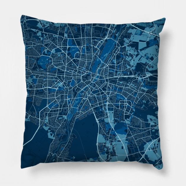 Munich - Germary Peace City Map Pillow by tienstencil