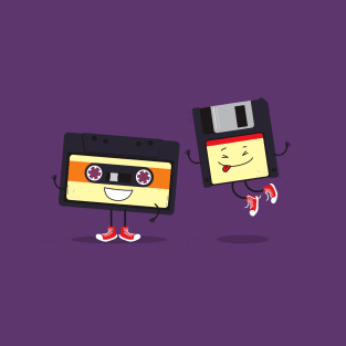 Floppy disk and cassette tape T-Shirt