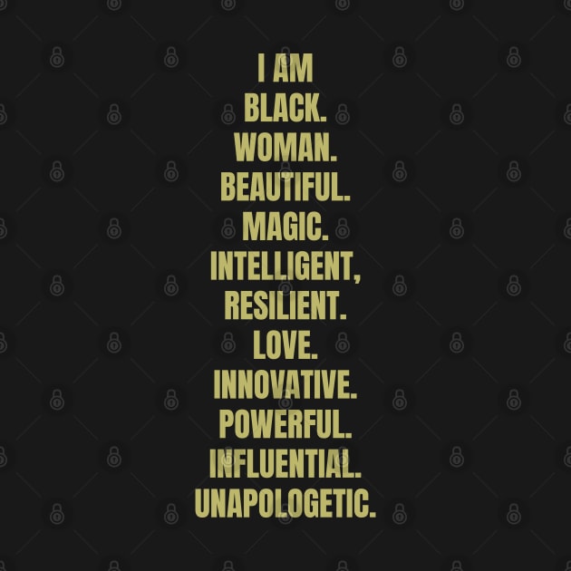 I Am A Powerful Black Woman | African American | Black Queen by UrbanLifeApparel