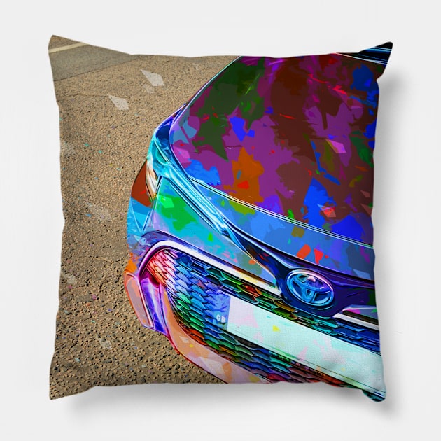 Corolla-HB-Hybrid-2 Pillow by 5thmonkey