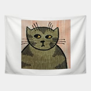 Whimsical Cat Portrait #10 Tapestry