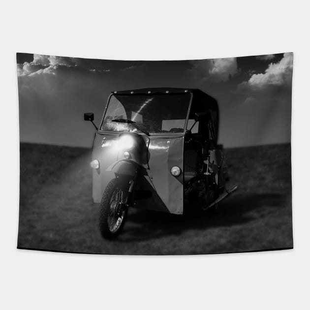 Simson Duo - DDR Classic Bike, black white Tapestry by hottehue