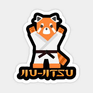 Jiu-Jitsu Red Panda -Brown Belt- Magnet