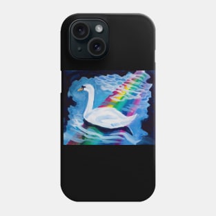 Rainbow Swan In The Dark Phone Case