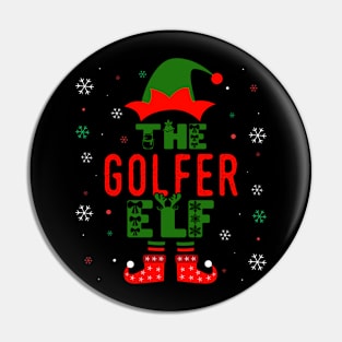 Family Christmas Matching Squad Outfit Elf Funny Golfer Pin