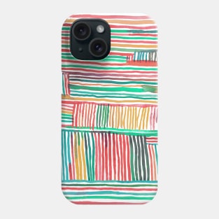 Watercolor Summer Stripes Phone Case