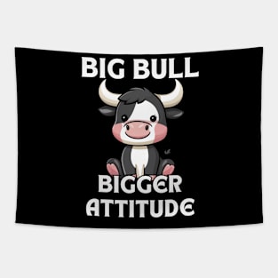 Big Bull with Bigger Attitude Tapestry